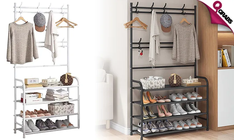 4-Layer Clothes & Shoe Rack!